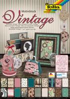 Folia motiefpapier Vintage II, 270 g, ft 24 x 34 cm, blok van 20 vel