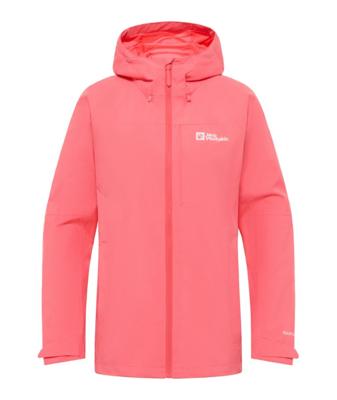 Jack wolfskin Tempest 2L Regenjas Dames Sunset Coral L