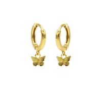 Karma Oorringen Hinged Hoops Butterfly Goud