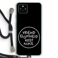 Vriendelijkheid: Pixel 5a 5G Transparant Hoesje met koord