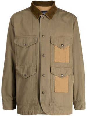 Comme des Garçons Homme coupe-vent à col contrastants - Marron