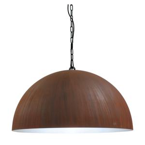 Masterlight Roestige stoere hanglamp Industria Rust 60 roestbruin met wit 2200-25-06-K