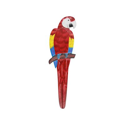 Houten Wanddecoratie Papegaai Rood
