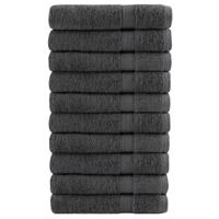 VidaXL Handdoeken solund 10 st 600 g/m² 100x200 cm antracietkleur