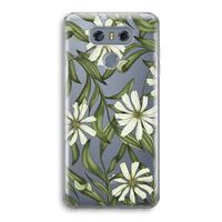 Wit bloemenpatroon: LG G6 Transparant Hoesje