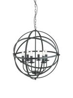 Hanglamp Orbit 6Lt Black Metal
