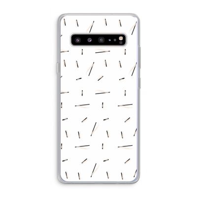 Hipster stripes: Samsung Galaxy S10 5G Transparant Hoesje
