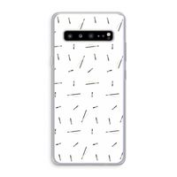 Hipster stripes: Samsung Galaxy S10 5G Transparant Hoesje