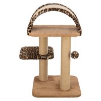 Trixie krabpaal leo panterprint ligplaats met boog bruin