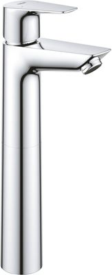 Grohe QuickFix Start Edge wastafelkraan met push-open waste chroom