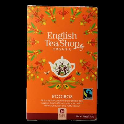 English Tea Shop Rooibos bio 20 Zakjes English Tea Shop Rooibos bio 20 Zakjes