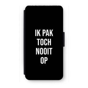 Ik pak nooit op - Zwart: iPhone 7 Plus Flip Hoesje