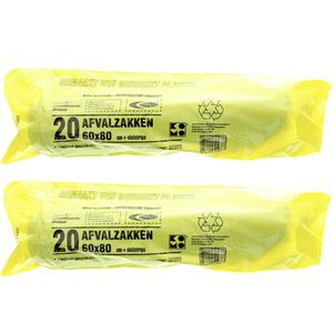 40x Afvalzakken/vuilniszakken 50 liter