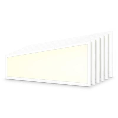 Set van 6 LED panelen - 30x120cm - 36 Watt 4320 lumen (120lm/W) - 3000K warm wit - Flikkervrij - UGR22 - IP20 voor binnen - 50.000 branduren