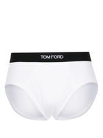 TOM FORD slip en jersey à bande logo - Blanc