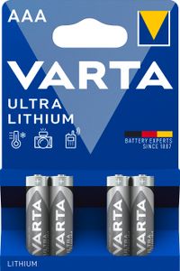 Varta 4x AAA Lithium Wegwerpbatterij