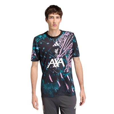 adidas Liverpool Pre-Match Trainingsshirt 2025-2026 Zwart Donkergroen Lichtroze adidas Liverpool Pre-Match Trainingsshirt 2025-2026 Zwart Donkergroen Lichtroze