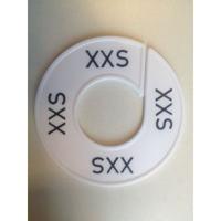 Maatring 9cm wit/zwart XXS