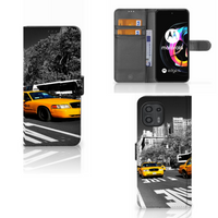 Motorola Edge 20 Lite Flip Cover New York Taxi - thumbnail