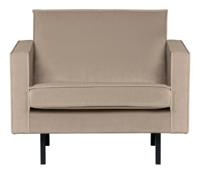 WOOOD Fauteuil 'Rodeo' Velvet, kleur Khaki