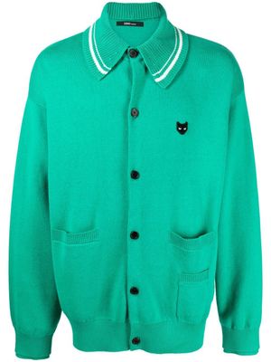 ZZERO BY SONGZIO cardigan à patch logo - Vert