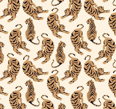 Dierenprint behang tijger voor kinderen