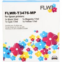 FLWR Epson 34XL Multipack zwart en kleur cartridge - thumbnail