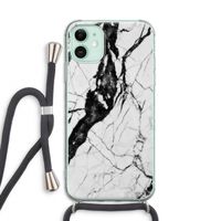 Witte marmer 2: iPhone 11 Transparant Hoesje met koord Witte marmer 2: iPhone 11 Transparant Hoesje met koord