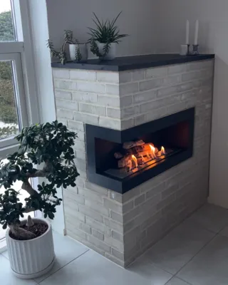 Hoekhaard negentig centimeter - links | ScandiFlames | Hoekinbouw bio-ethanol haard | Zwart Hoekhaard negentig centimeter - links | ScandiFlames | Hoekinbouw bio-ethanol haard | Zwart