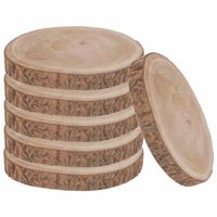 Set van 6x stuks woondecoratie Paulownia houten boomschijf 30 x 3 cm