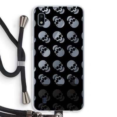 Musketon Skulls: Samsung Galaxy A10 Transparant Hoesje met koord