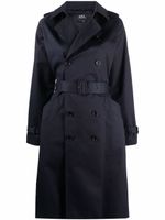 A.P.C. trench Greta en coton - Bleu