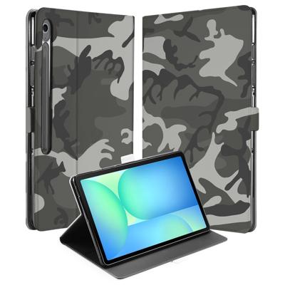 Samsung Galaxy Tab S10 FE Plus Tablet Hoesje Army Light met Standaard Samsung Galaxy Tab S10 FE Plus Tablet Hoesje Army Light met Standaard