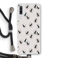 Miauw: Samsung Galaxy A70 Transparant Hoesje met koord
