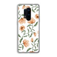Peachy flowers: OnePlus 8 Pro Transparant Hoesje