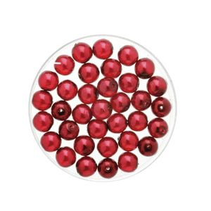 50x stuks sieraden maken Boheemse glaskralen in het transparant bordeaux rood van 6 mm   -