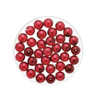 50x stuks sieraden maken Boheemse glaskralen in het transparant bordeaux rood van 6 mm   - - thumbnail