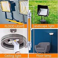 r7s led lamp 78mm 118mm glazen buis high power cob licht ac110v 220v thuis vervangen halogeenlamp 100w equivalent warm koud wit 360° stralingshoek 110-240v Lightinthebox - thumbnail