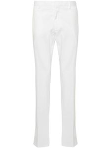 Zegna pantalon chino en coton à taille basse - Blanc