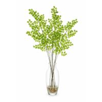 Kunsttak / kunstbloem Button Leaf - 5x - 90 cm - groen - boeket opvulling bladgroen