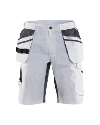 Blåkläder Schildersshort met stretch 10991330 | Wit/Donkergrijs | Maat 46 - 7330509659113