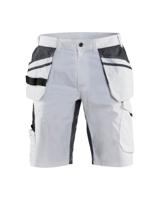 Blåkläder Schildersshort met stretch 10991330 | Wit/Donkergrijs | Maat 48 - 7330509659120