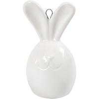 Creativ Company Konijn, h: 6,7 cm, d 3,6 cm, wit, 3 stuk/ 1 doos