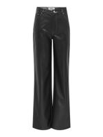 Only Onljuicy-lana Hw Wide Faux Le Pant Pnt Broek 4893860 Black White Stitching