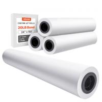 VEVOR grootformaat papierplotterpapier 4 rollen 45,7m CAD-obligatierollen breedformaat