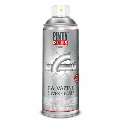 Sprayverf Pintyplus Tech Galvazinc Zilverkleurig