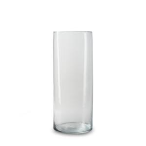 Bloemenvaas Chelsea - helder transparant - glas - D12,5 x H30 cm - cilinder vaas