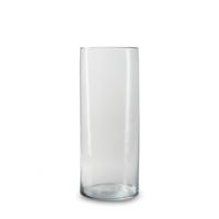 Bloemenvaas Chelsea - helder transparant - glas - D12,5 x H30 cm - cilinder vaas