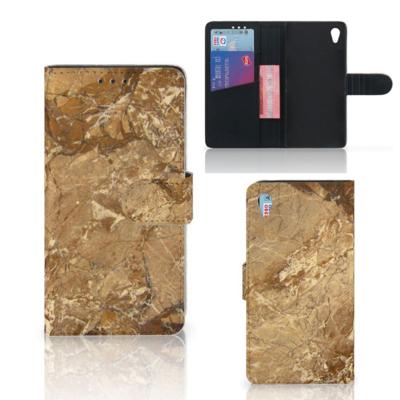 Sony Xperia Z3 | Bookcase | Marmer Creme