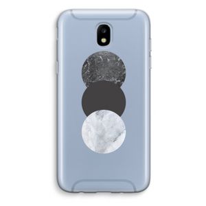 Marmeren cirkels: Samsung Galaxy J5 (2017) Transparant Hoesje